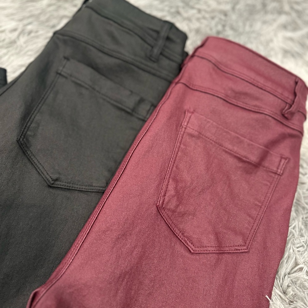 NWOT Fashion Nova Women's Skinny Jeans - Black and Burgundy